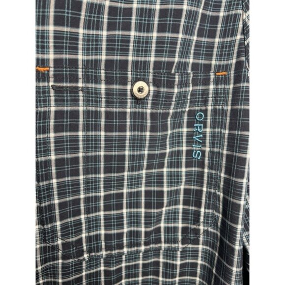 Orvis Tech Active Fit Plaid Long Sleeve Button Down Shirt Men's Size Large - Picture 4 of 11